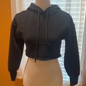 LaVoute | Women’s Black Cropped Hooded Sweater Sweatshirt Top Size XSmall